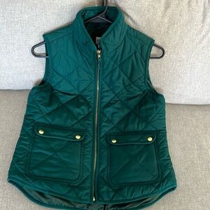 J. Crew Green Quilted Vest
